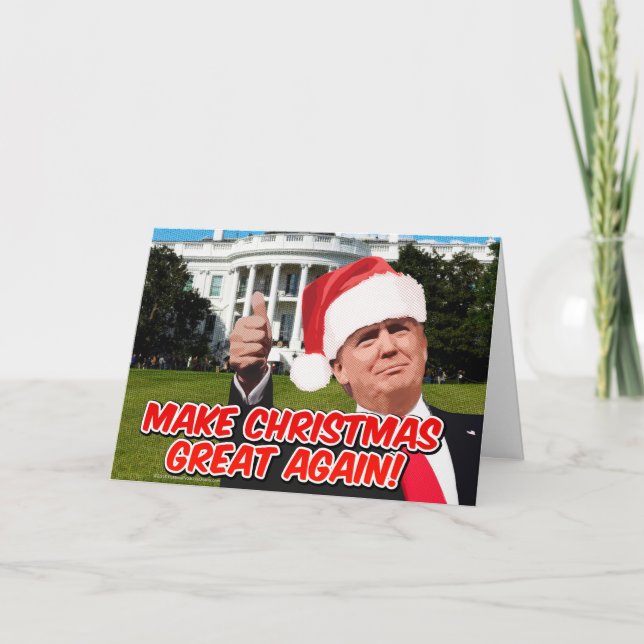 Funny Donald Trump Christmas Holiday Card (Front)