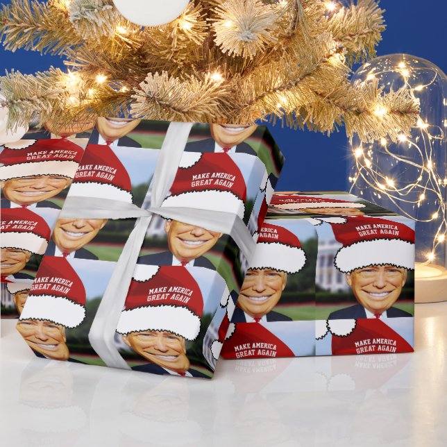 FUNNY DONALD TRUMP CHRISTMAS WRAPPING PAPER (Holidays)