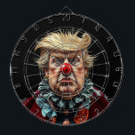 Funny Donald Trump Clown Dart Board<br><div class="desc">Trump is looking good with his clown makeup on this fun,  patriotic design.</div>