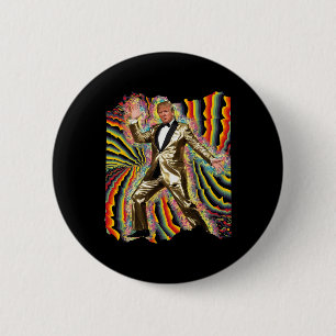 Funny Donald Trump Disco Dancing 60s 70s 80s Presi 2 Inch Round Button