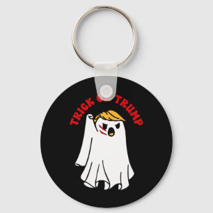 Funny Donald Trump Ghost Fight Fist Trick Or Trump Keychain