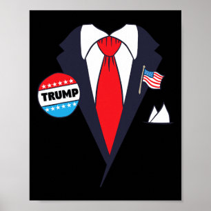Funny Donald Trump Halloween Costume - Cartoon Tee Poster