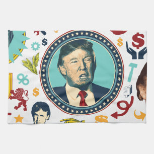 funny donald trump kitchen towel