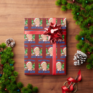 Funny Donald Trump Make Christmas Great Again Wrapping Paper