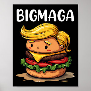 Funny Donald Trump Making French Fries Hamburger B Poster