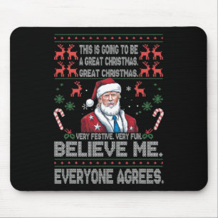 Funny Donald Trump Merry Christmas Xmas Pyjamas Ho Mouse Pad