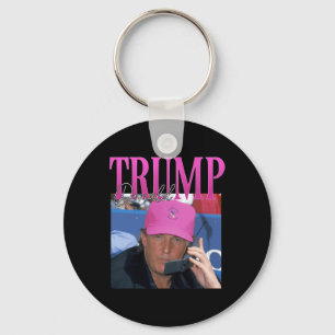 Funny Donald Trump Miss Me Yet Y2k Vintage 90s Tru Keychain