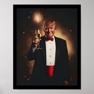 Funny Donald Trump Nye 2025 Party Make New Year Gr Poster