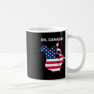 Funny Donald Trump Oh Canada Usa American Flag  Coffee Mug
