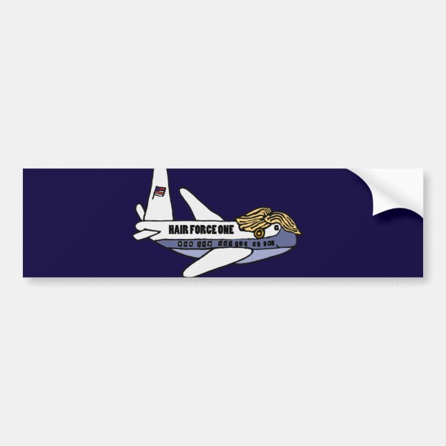 Funny Donald Trump Presidential Airplane Bumper Sticker (Front)