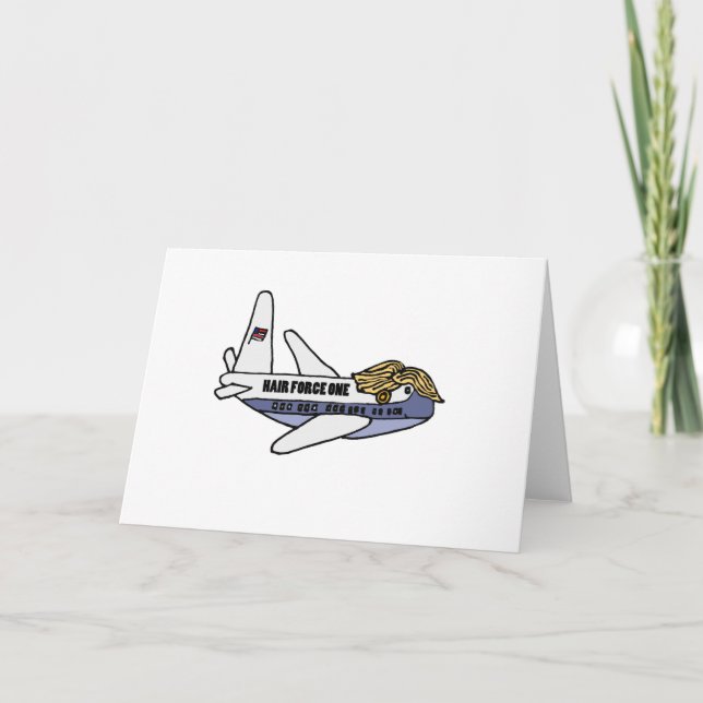 Funny Donald Trump Presidential Airplane Card (Front)