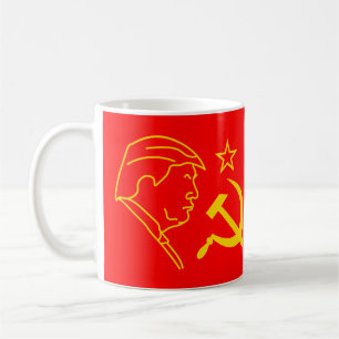 Funny Donald Trump Profile Hammer and Sickle Coffee Mug