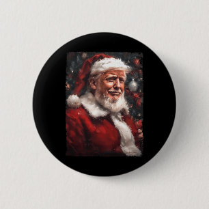 Funny Donald Trump Santa Claus Christmas Daddy's H 2 Inch Round Button