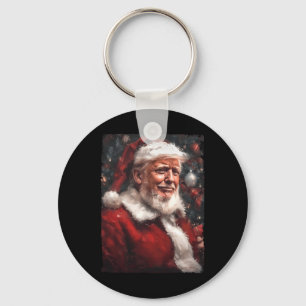 Funny Donald Trump Santa Claus Christmas Daddy's H Keychain