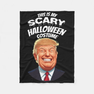 Funny Donald Trump Scary Halloween Gag President C Fleece Blanket