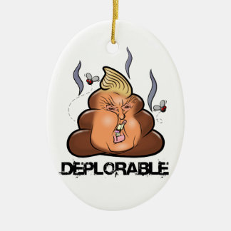 Funny Donald Trump - Trumpy-Poo Poo Emoji Icon Ceramic Ornament