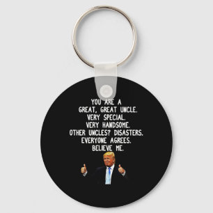 Funny Donald Trump Uncle Gag Gift Conservative Unc Keychain