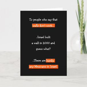 Funny Donald Trump Wall Joke Quote Political Humou Holiday Card