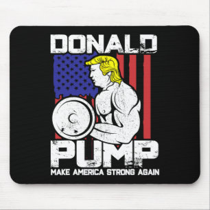 Funny Donald Trump Weight Lifting Workout Gym Mouse Pad