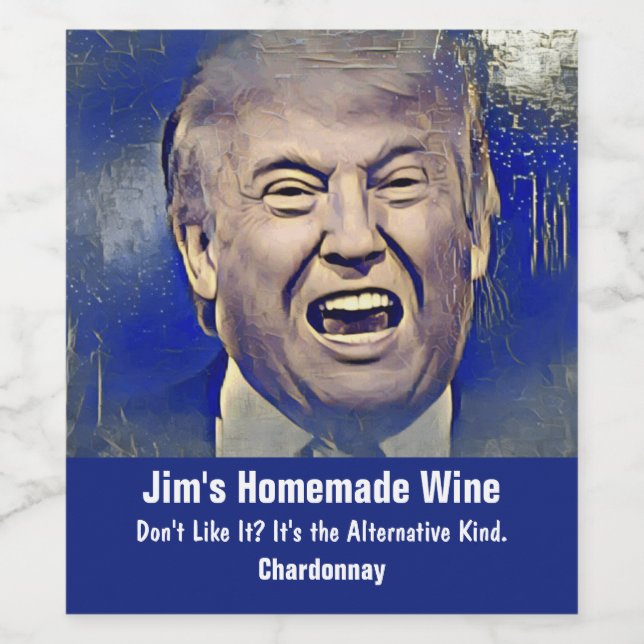 Funny Donald Trump Wine Labels (Single Label)