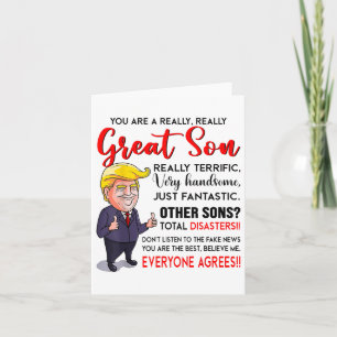 Funny Donald Trump Youre A Really Great Son _1  Card