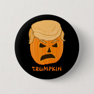 Funny Donald Trumpkin Pumpkin Jack-o-lantern 2 Inch Round Button