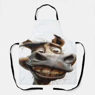 funny donkey art design apron