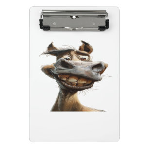 funny donkey art design mini clipboard