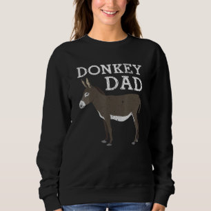 Funny Donkey Art For Dad Men Donkey Lover Mule Far Sweatshirt