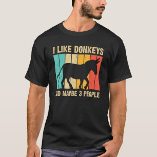 Funny Donkey For Men Women Mule Equine Horse Anima T-Shirt