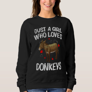 Funny Donkey For Women Girls Mule Animal Farming Sweatshirt