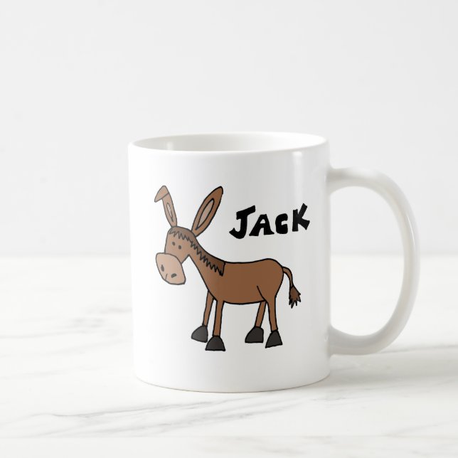 Funny Donkey Named Jack Coffee Mug (Right)