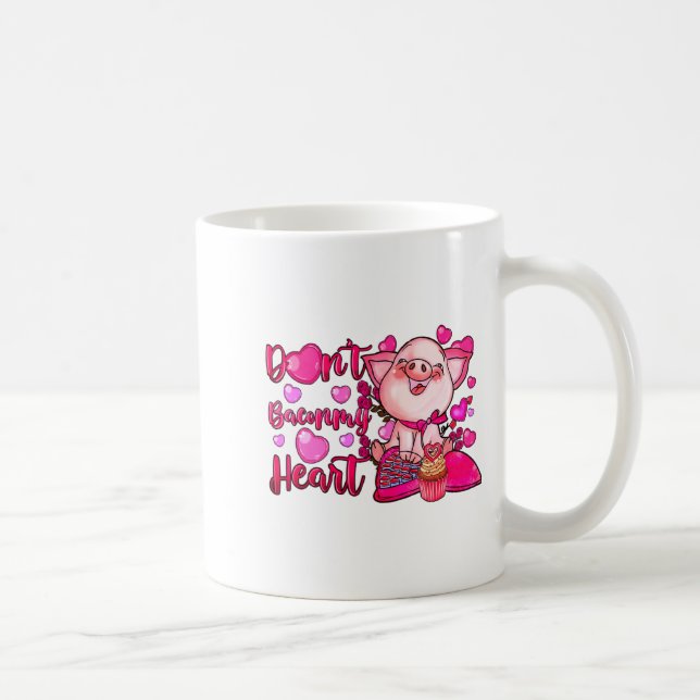 Funny Dont Bacon My Heart Cute G Valentines Da  Coffee Mug (Right)