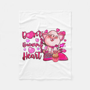 Funny Dont Bacon My Heart Cute G Valentines Da  Fleece Blanket