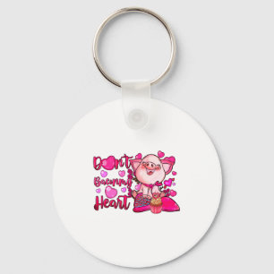 Funny Dont Bacon My Heart Cute G Valentines Da  Keychain