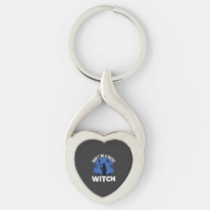 Funny Don't Be a Basic Witch Halloween Design Keychain