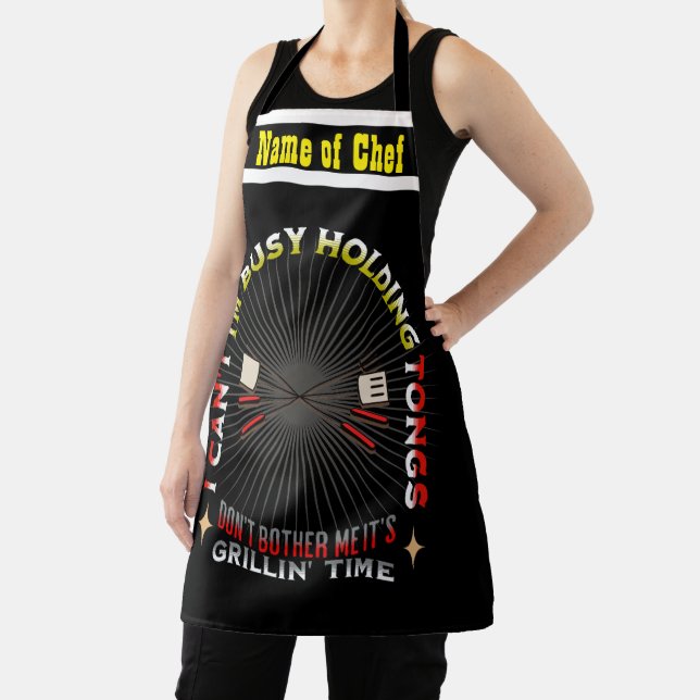 Funny Don't Bother Me It's Grillin' Time Chef Apron (Insitu)