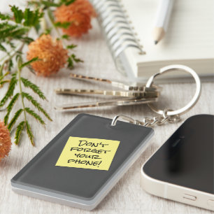 Funny Don't Forget Sticky Note Reminder Keychain