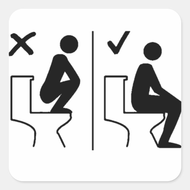Funny Don't Stand on the Toilet Sticker (Front)