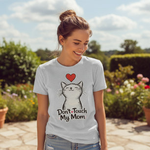 Funny Don't Touch My Mom Cat Mom Women's Tri-Blend Shirt