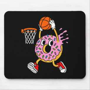 Funny Donut Dunking Basketball Doughnut Food Champ Mouse Pad