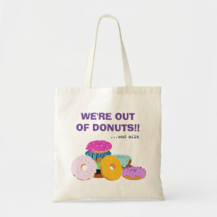 Funny Donut Lovers and Milk Reminder Tote Bag
