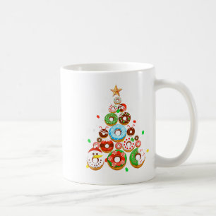 Funny Donuts Christmas Tree Lights Xmas Pjs Boys K Coffee Mug