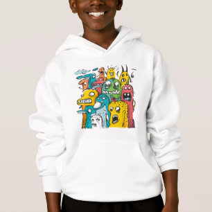 Funny Doodle Monsters Hoodie
