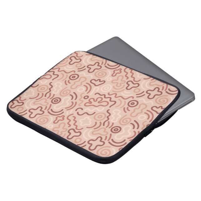 Funny Doodle Pattern Laptop Sleeve (Front Top)