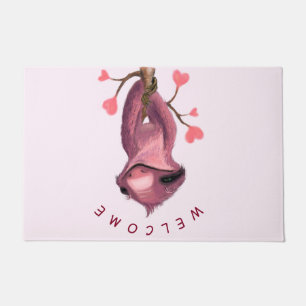 Funny Doormat Playful Sloth Smile - Custom Text