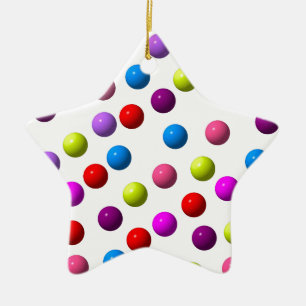 Funny Dots Ceramic Ornament