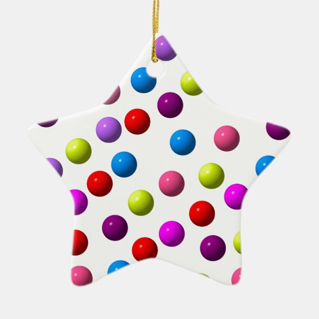 Funny Dots Ceramic Ornament (Front)