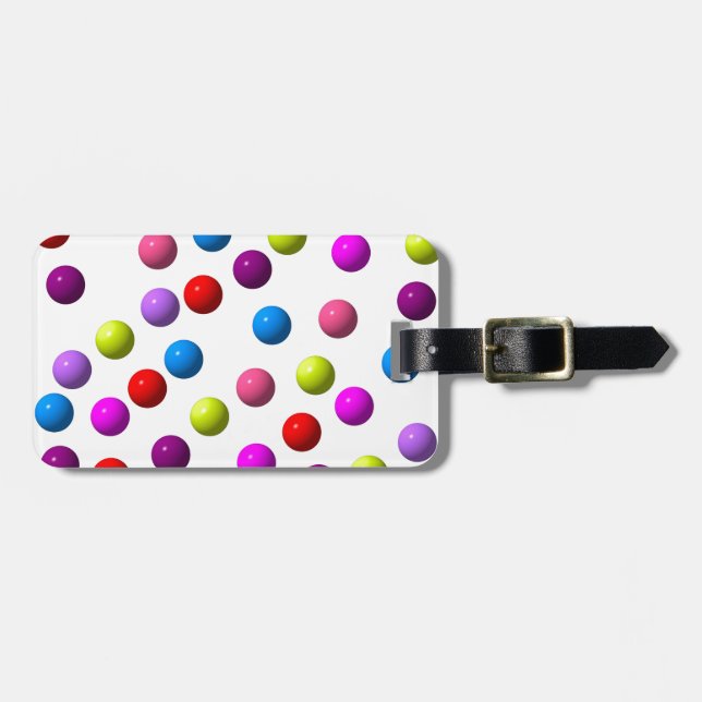Funny Dots Luggage Tag (Front Horizontal)