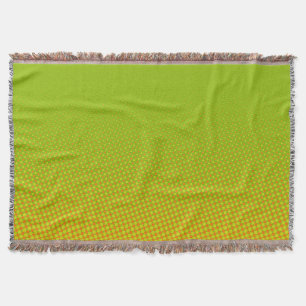 Funny Dots Pattern green orange + your idea Throw Blanket